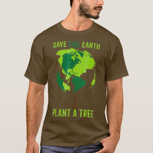 Die Pflanze einer Baumwelt gerettet T-Shirt (Vorderseite)