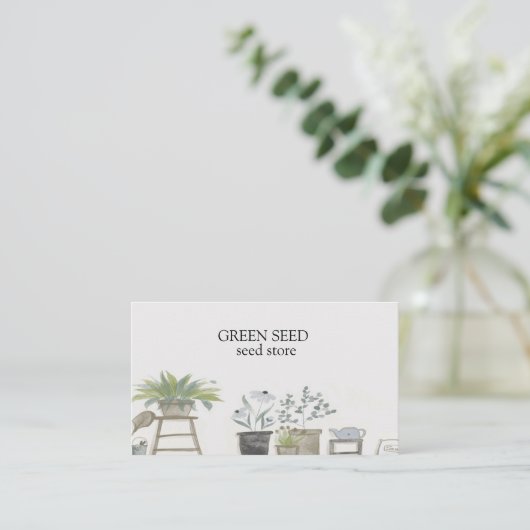 Die Pflanze Visitenkarte (Stehend Vorderseite)