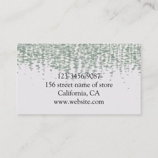 Die Pflanze Visitenkarte (Rückseite)