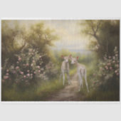 Die Pflanzen im Blumengarten Seidenpapier (Vorderseite)