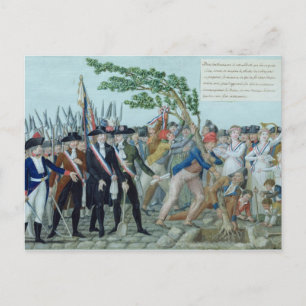 Die Pflanzung eines Baumes der Freiheit, c.1789 Postkarte