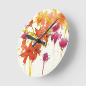 Die Pflaume von Patty Runde Wanduhr (Winkel)