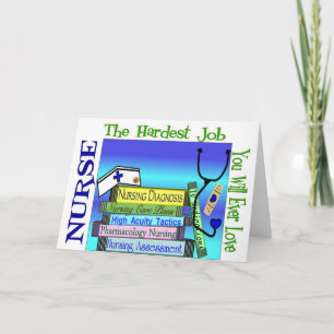 Die Pflege von "Hardest Job You are ever Liebe" Ge Karte