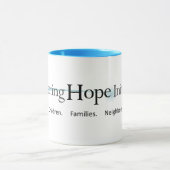 Die Pflege von Hoffnungs-Initiative Zwei-Tonte Tasse (Zentrum)