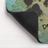 Die Pfotendrucke Ihres Hauses auf lackiertem Beton Mousepad (Ecke)