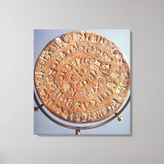 Die Phaistos-Diskette mit unbekannter Bedeutung Leinwanddruck (Vorderseite)