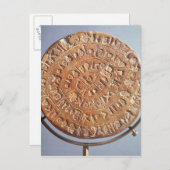 Die Phaistos-Diskette mit unbekannter Bedeutung Postkarte (Vorne/Hinten)