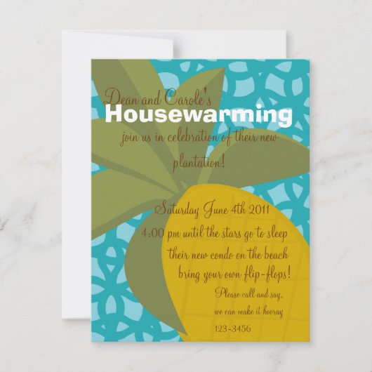 Die Phantastische Ananas Einladung (Vorderseite)