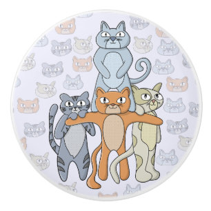 Die Phantastischen Katzen Keramikknauf