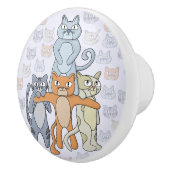 Die Phantastischen Katzen Keramikknauf (Rechts)