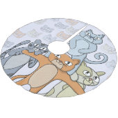 Die Phantastischen Katzen Polyester Weihnachtsbaumdecke (Schrägansicht)