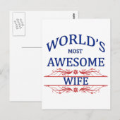 Die Phantastischste Ehefrau der Welt Postkarte (Vorne/Hinten)