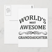 Die Phantastischste Enkelin der Welt Postkarte (Vorne/Hinten)