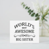 Die Phantastischste große Schwester der Welt Postkarte (Stehend Vorderseite)