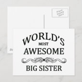Die Phantastischste große Schwester der Welt Postkarte (Vorne/Hinten)