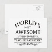 Die Phantastischste Lehrerin der Welt Postkarte (Vorne/Hinten)