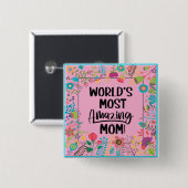 Die Phantastischste Mama der Welt Button (Vorne & Hinten)