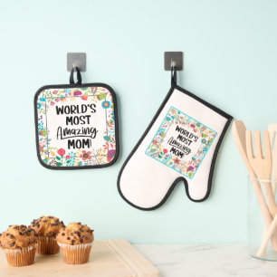 Die Phantastischste Mama der Welt Ofenhandschuh & Topflappen-Set