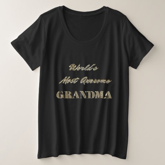 Die Phantastischste Oma-Golden-Typografie der Welt Große Größe T-Shirt (Design vorne)