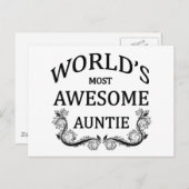 Die Phantastischste Tante der Welt Postkarte (Vorne/Hinten)