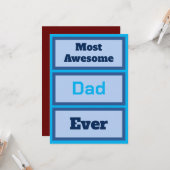 Die Phantastischste Vater-Karte aller Zeiten Karte (Vorderseite/Rückseite Beispiel)