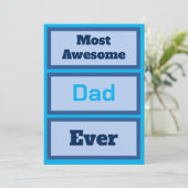 Die Phantastischste Vater-Karte aller Zeiten Karte (Stehend Vorderseite)