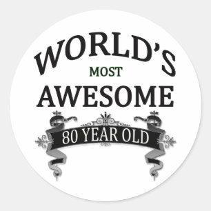 Die Phantastischsten 80 Jahre der Welt Runder Aufkleber