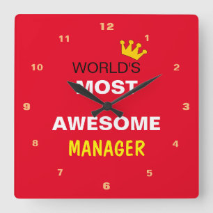 Die Phantastischsten Welten - MANAGER / die beste Quadratische Wanduhr