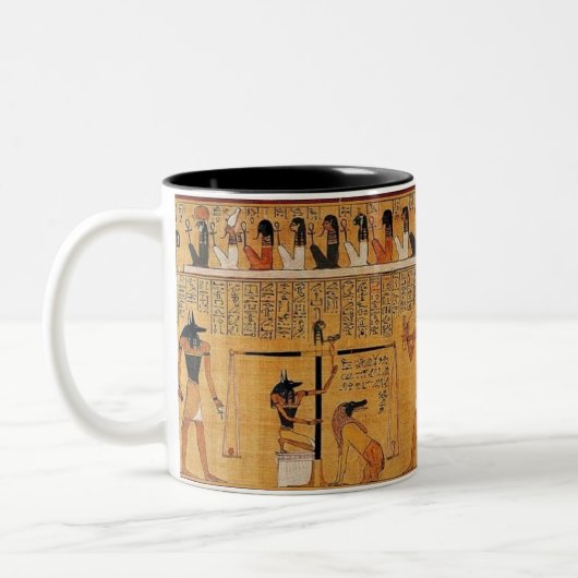 Die Pharaos von altes Ägypten-Kunst Zweifarbige Tasse (Links)
