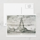 Die Pharos von Alexandria, Platte 9 von "Entwurf e Postkarte (Vorne/Hinten)