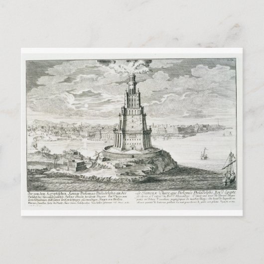 Die Pharos von Alexandria, Platte 9 von "Entwurf e Postkarte (Vorderseite)