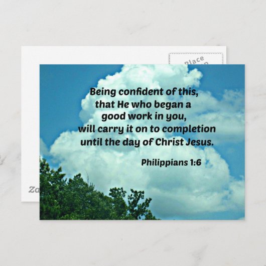 Die Philippinen 1:6 Vertrauen in diese, ... Postkarte (Vorne/Hinten)