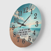 Die Philippinen 4:13 können alles in der Bibel Got Große Wanduhr (Winkel)