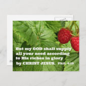 Die Philippinen 4:19 Aber mein Gott wird all deine Postkarte (Vorne/Hinten)