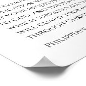 Die Philippinen 4:6-7 Fürchten Sie sich um nichts  Poster (Ecke)