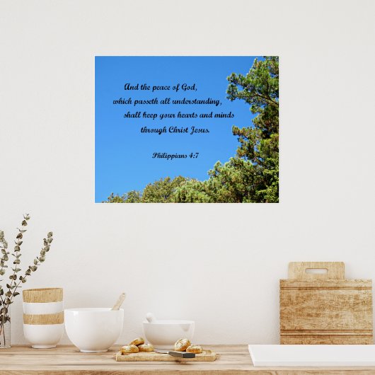Die Philippinen 4:7 und der Frieden Gottes.... Poster (Küche)