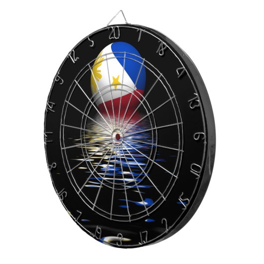 Die Philippinen fahnen auf. Dartscheibe (Vorderseite rechts)
