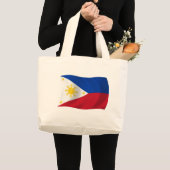 Die philippinische Fahne Jumbo Stoffbeutel (Vorderseite (Produkt))