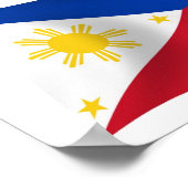 Die philippinische Flagge - Plakatwerbung Poster (Ecke)