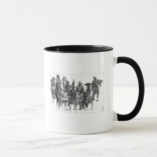 Die Philosophen am Abendessen, c.1750 Tasse (Rechts)