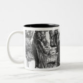 Die Philosophen am Abendessen, c.1750 Zweifarbige Tasse (Links)