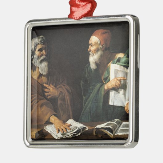 Die Philosophen Ornament Aus Metall (Links)