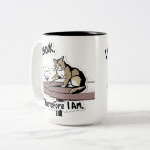 Die Philosophie der Katze Zweifarbige Tasse (Vorderseite Links)