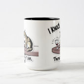 Die Philosophie der Katze Zweifarbige Tasse (Mittel)