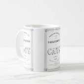 Die Philosophie der Katzen Kaffeetasse (Vorderseite Links)