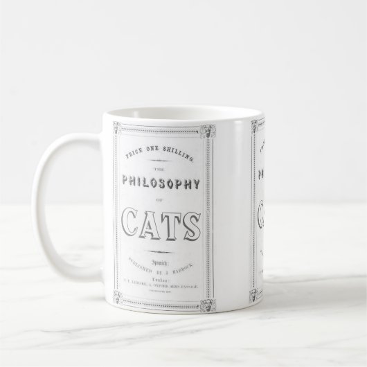 Die Philosophie der Katzen Kaffeetasse (Links)