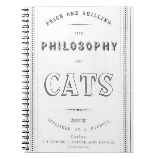 Die Philosophie der Katzen Notizblock (Vorderseite)