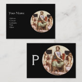 DIE PHILOSOPHIE Monogramm, Schwarzes Gold Visitenkarte (Vorne/Hinten)