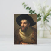 Die Philosophin Rembrandt barocke Porträtkunst Postkarte (Stehend Vorderseite)