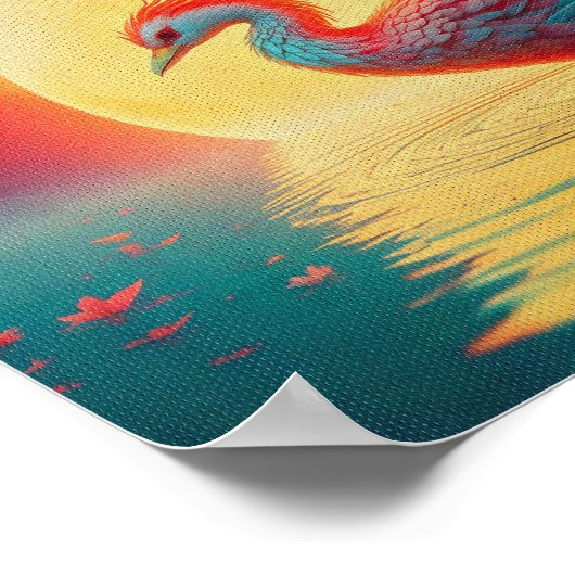 Die Phoenix-Aufladung im Mondlicht Poster (Ecke)